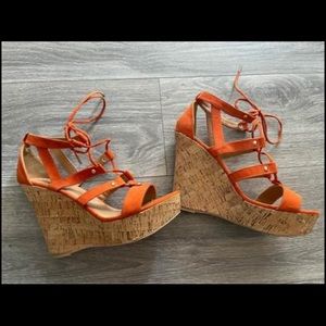 Orange sandals size 8.5-9
